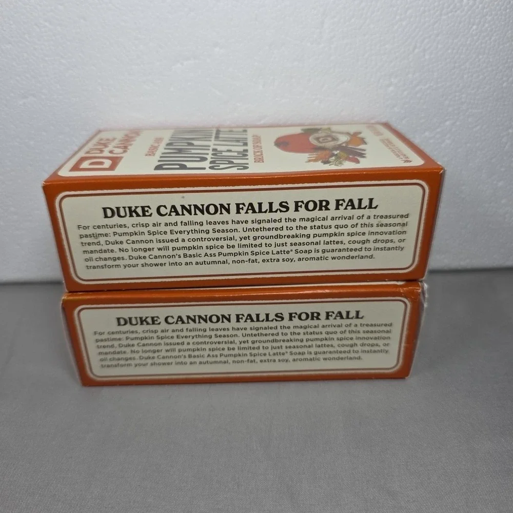 Duke Cannon Pumpkin‎ Spice Latte Bar Soap Holiday Scent Lot of 2